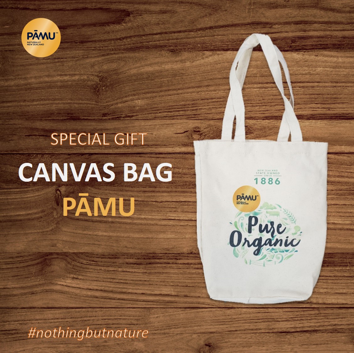 [Quà tặng không bán] Túi vải canvas Pamu