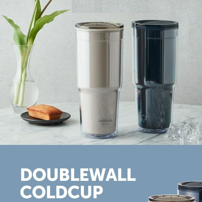 Ly nhựa 2 lớp Lock&Lock double wall cold cup 900ML HAP502