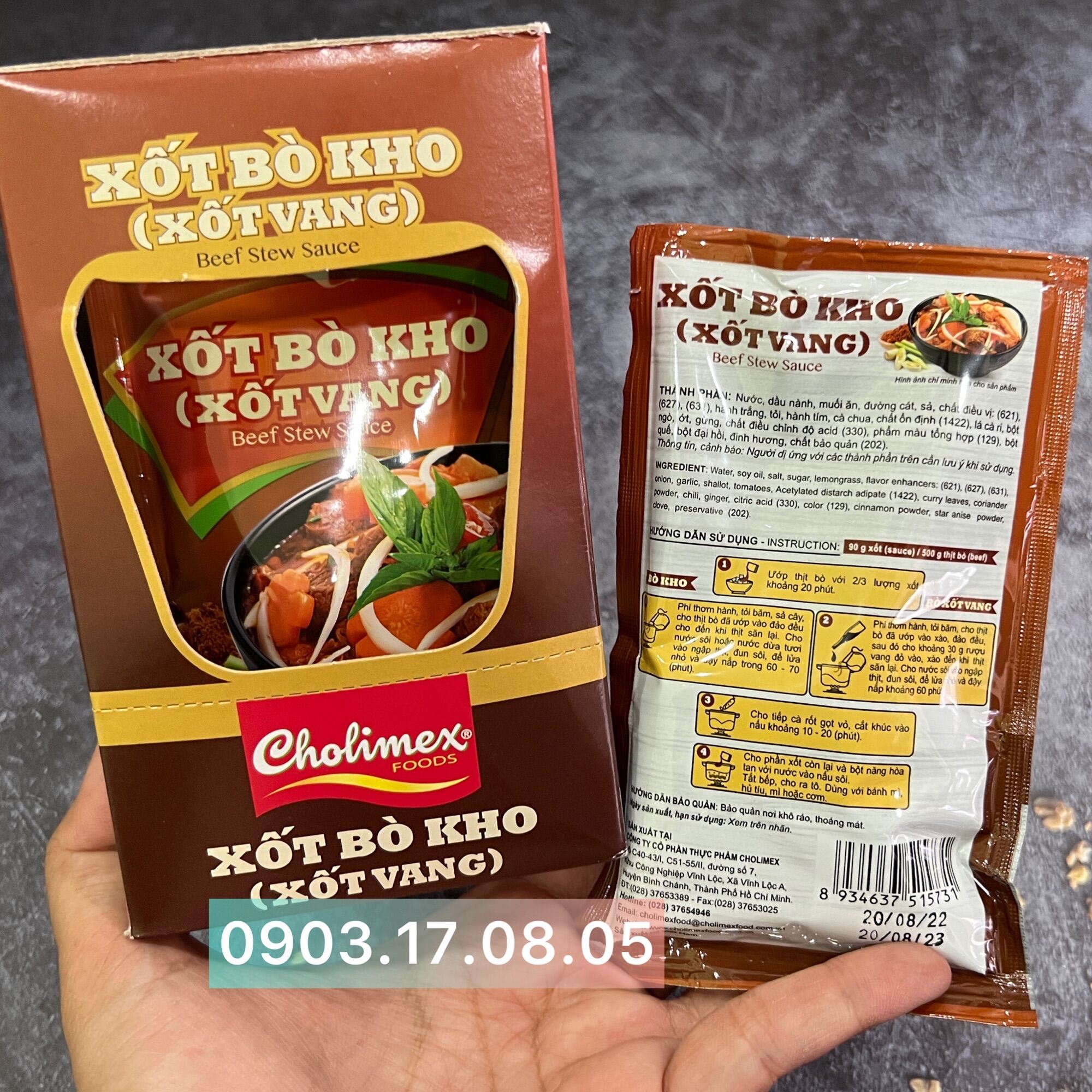 Stewed beef sauce Cholimex