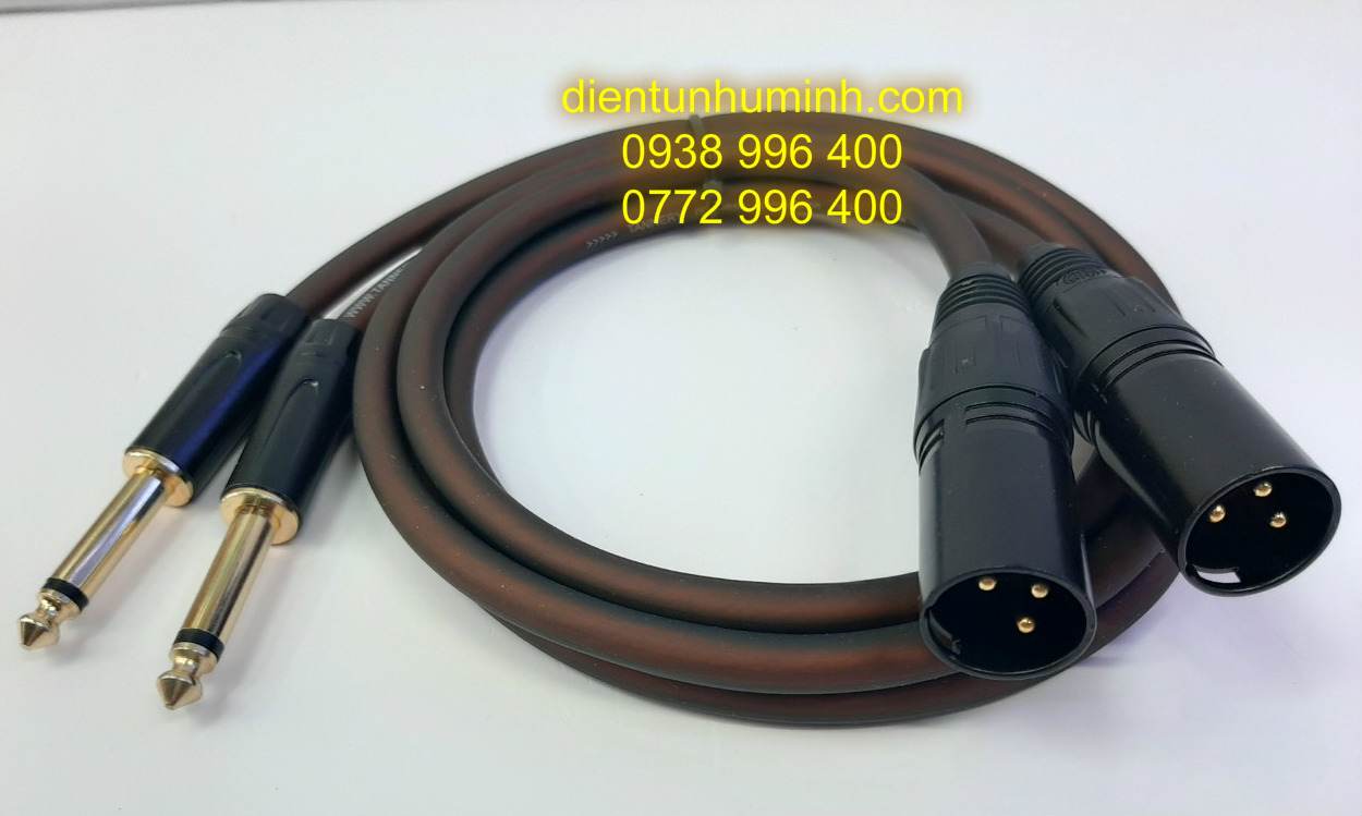 Cặp Dây Zack Canon Đực ra 6.5mm dài 3m