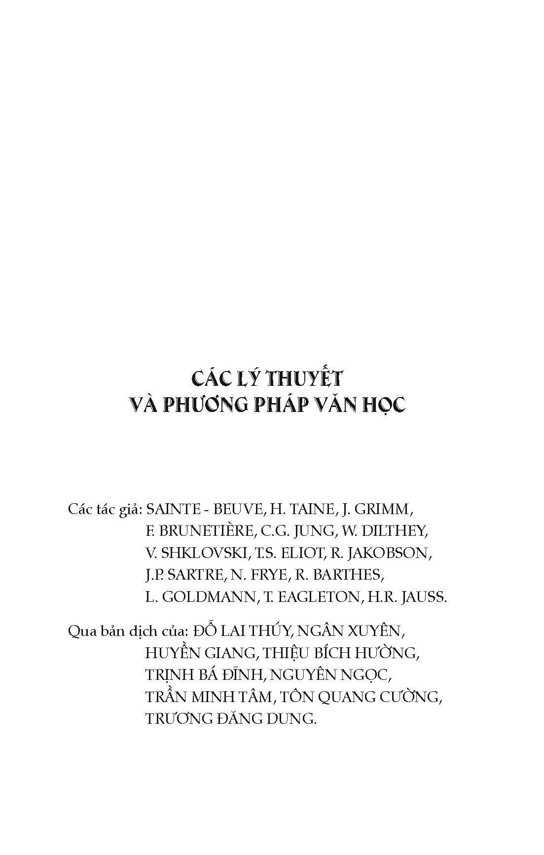 Các Lý Thuyết Và Phương Pháp Văn Học