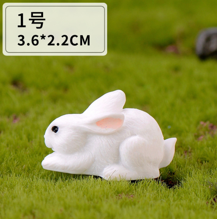 [HCM]Mô hình thỏ trắng trang trí tiểu cảnh terrarium (8 mẫu lựa chọn)