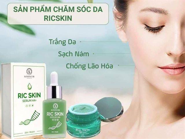 Combo 3 món ricskin  ( sữa rửa mặt+ serum+ kem nám đêm)