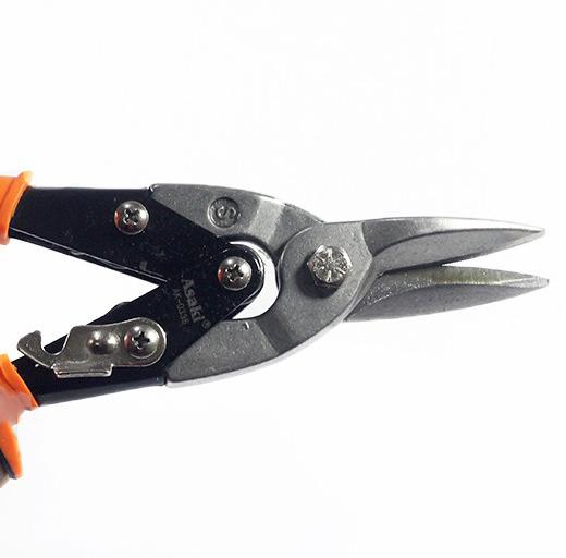 Kéo cắt tôn thẳng Asaki AK-335 C2-10 (Đen phối cam)