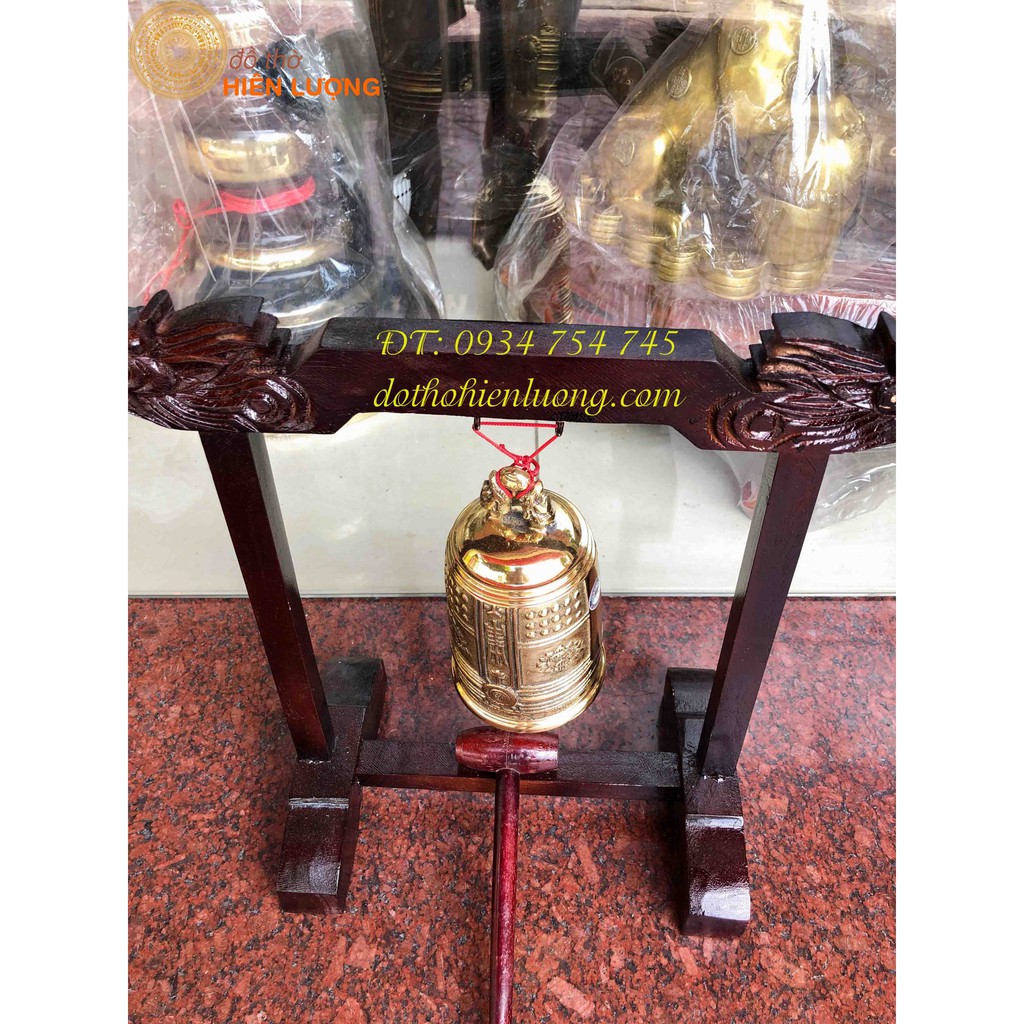 Chuông Treo Bằng Đồng Thờ Cúng Kèm Giá Treo