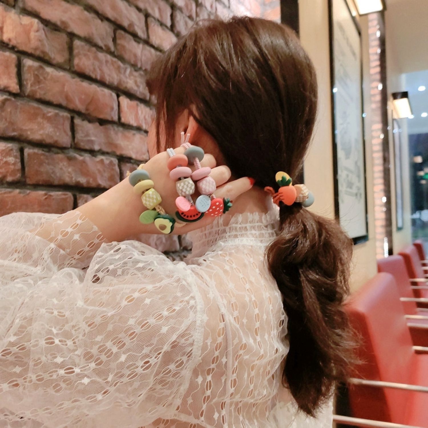 {Tím.Store} DÂY CỘT TÓC, THUN BUỘC TÓC CHÙM TRÁI CÂY DỄ THƯƠNG