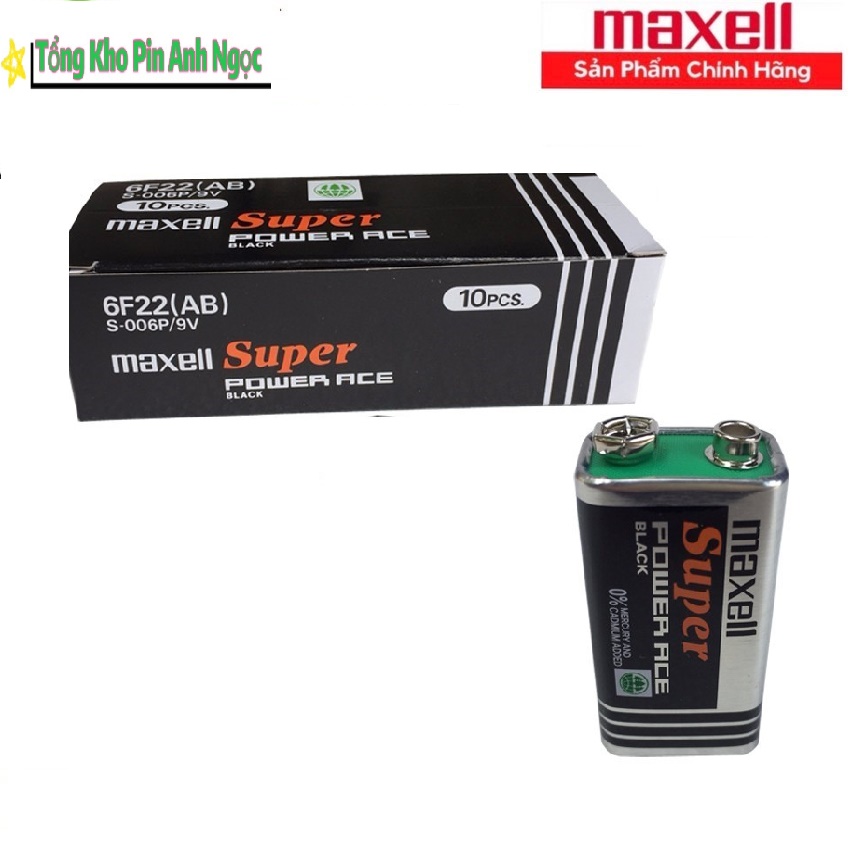 Pin Vuông 9V 6F22 Chính Hãng Maxell