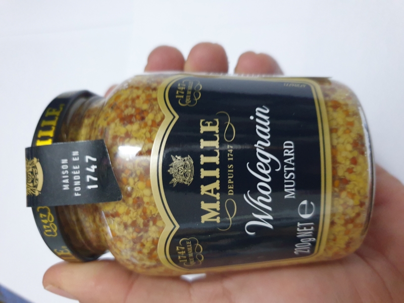 Mù tạt nguyên hạt maille - Maille mustard Old Style lọ 210g nhập khẩu Pháp