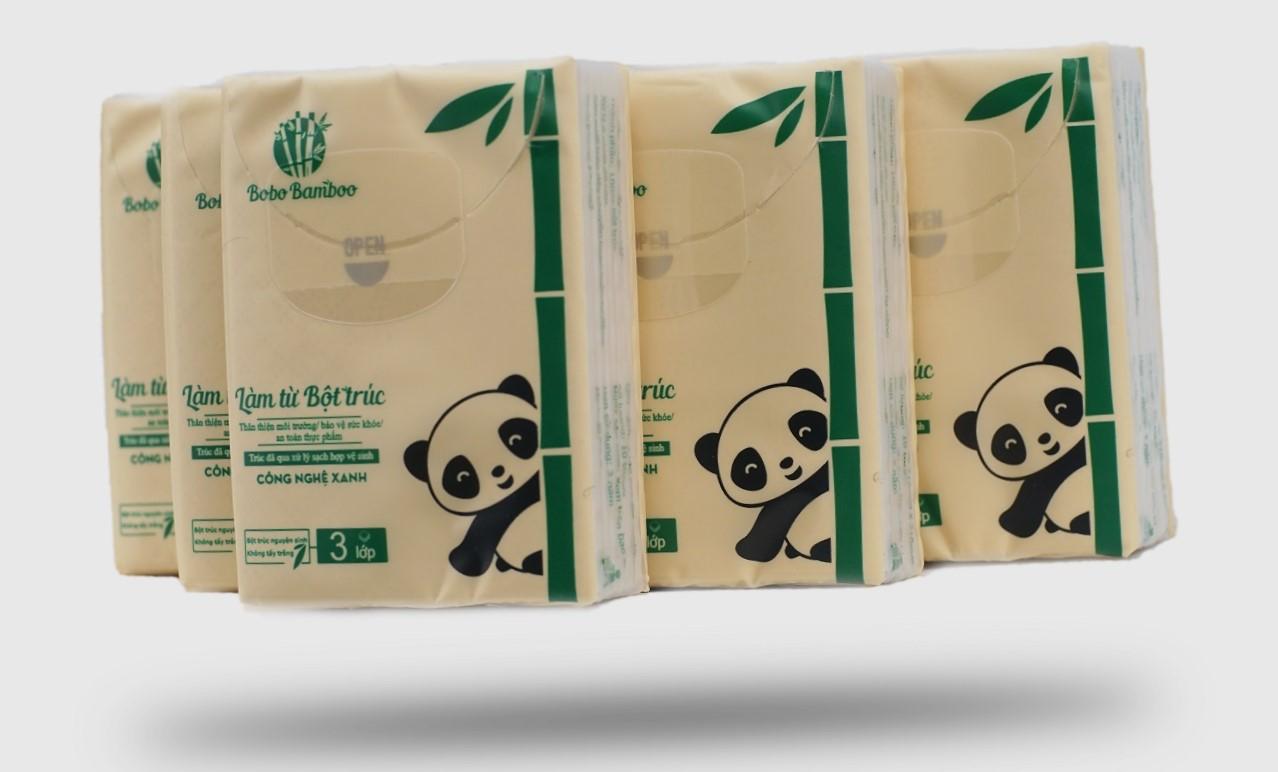 Thùng 120 gói bỏ túi Khăn giấy cao cấp Bobo Bamboo