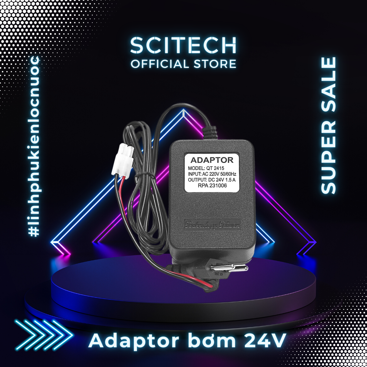 [HCM]Adaptor bơm 24V máy lọc nước - Scitech Water