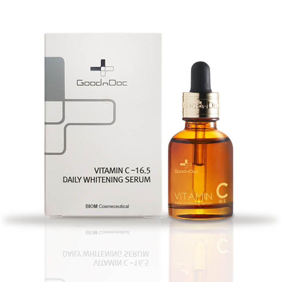 GOODNDOC Serum Vitamin C 16.5 Daily Whitening Tinh chất giảm thâm nám, dưỡng sáng da, chống oxi hóa 30ml