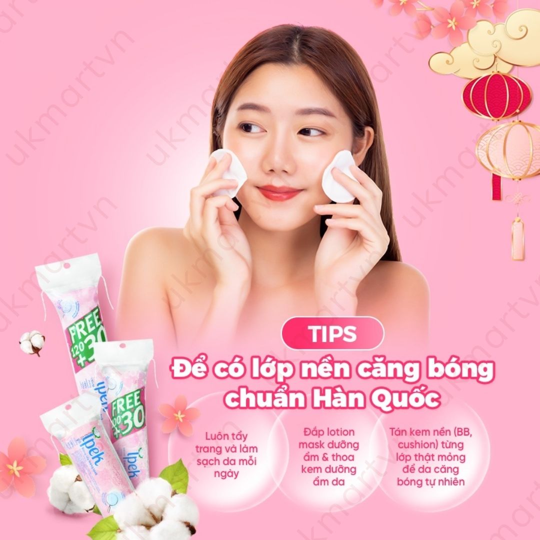 Combo of 5 Ipek Makeup Remover Cotton Pads 80 Pieces