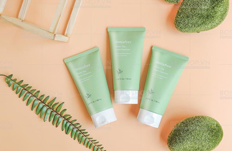 sữa rửa mặt trà xanh innisfree mẫu 2019