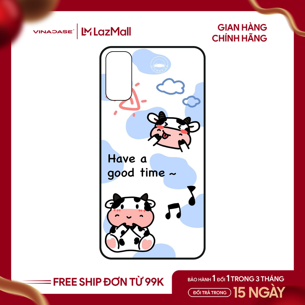 Combo 3 Ốp lưng Vina Case ?OPPO A1K/A3S/A15/A31/A52/A9 2020/K3/F5/F7/F11/Reno 4/....Bộ sưu tập bò sữa dễ thương mặt kính cường lực