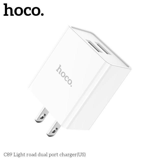 Bộ Sạc Nhanh Hoco C89 2 Cổng Usb Micro 2.1a Dài 1.0m