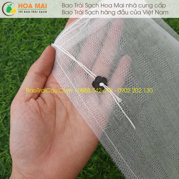 100 Túi bao mướp 15x50cm lưới mùng
