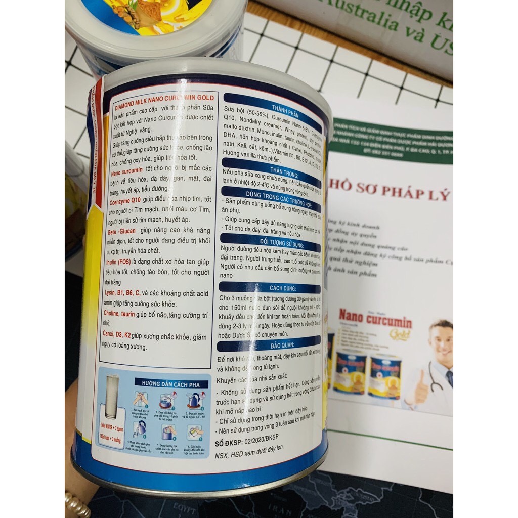 sữa nghệ nano curcumin gold 400g