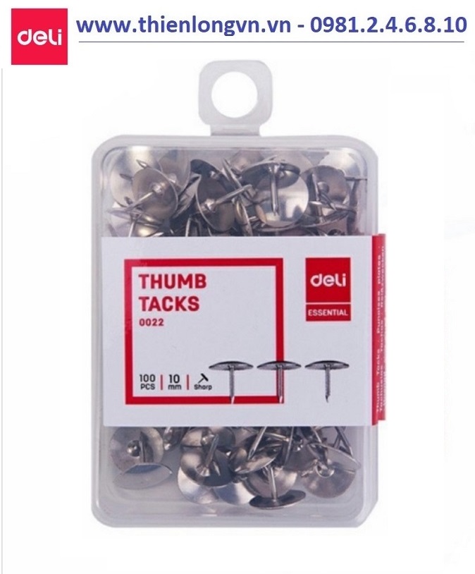 Ghim mũ inox deli - e0022