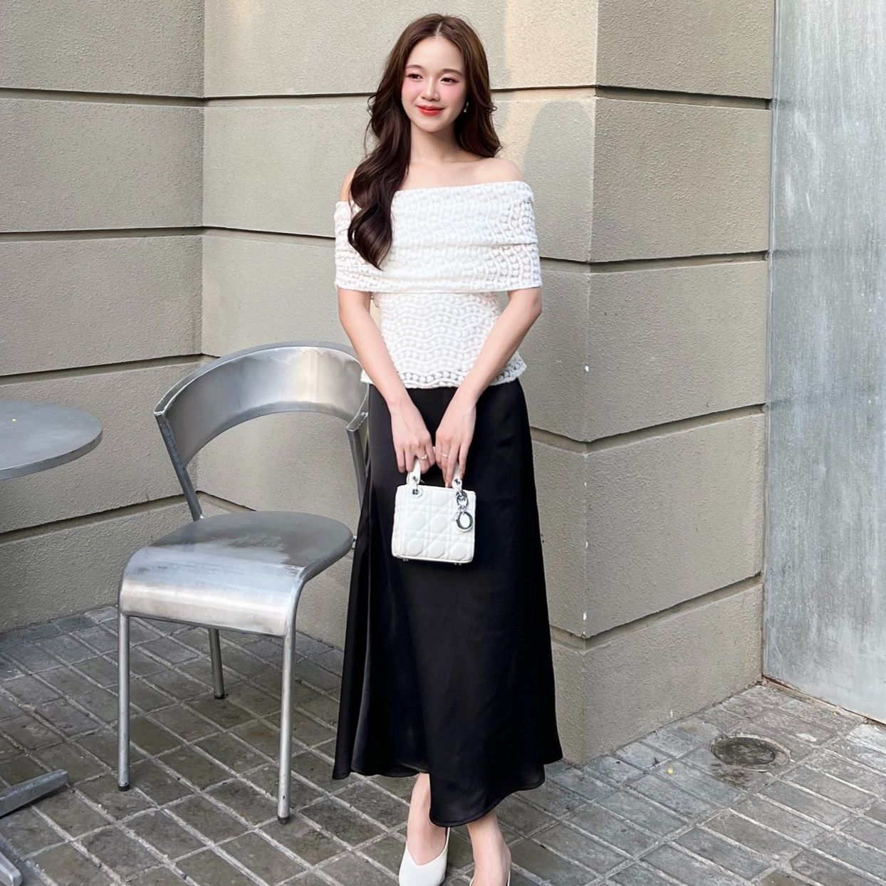 Voucher siêu sale 15% OLV - Chân váy Pina Silk Skirt