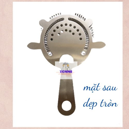 Dụng cụ chặn đá inox. Rây lược đá inox. Strainer inox pha chế - Dụng cụ pha chế