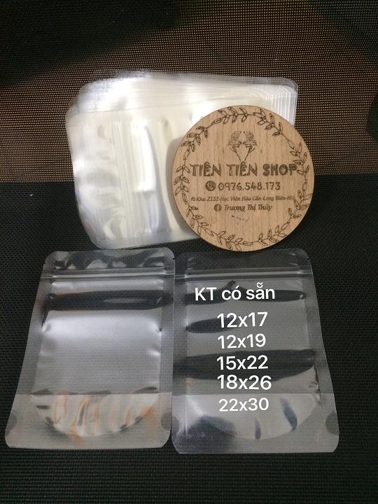 100G túi zip đáy đứng 2 mặt trong chọn size