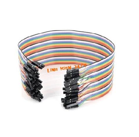 Tệp 40 sợi dây nối 20cm_10 màu loại cái-cái