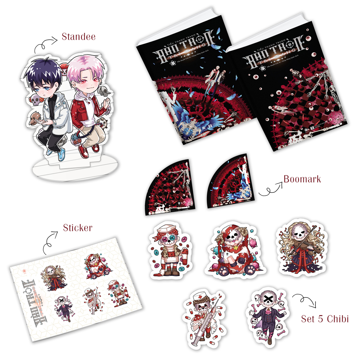 Bàn tròn trí mạng - bản đặc biệt - tặng kèm 2 bookmark + 5 bookmark chibi con rối + 1 sticker chibi con rối + 1 standee chibi