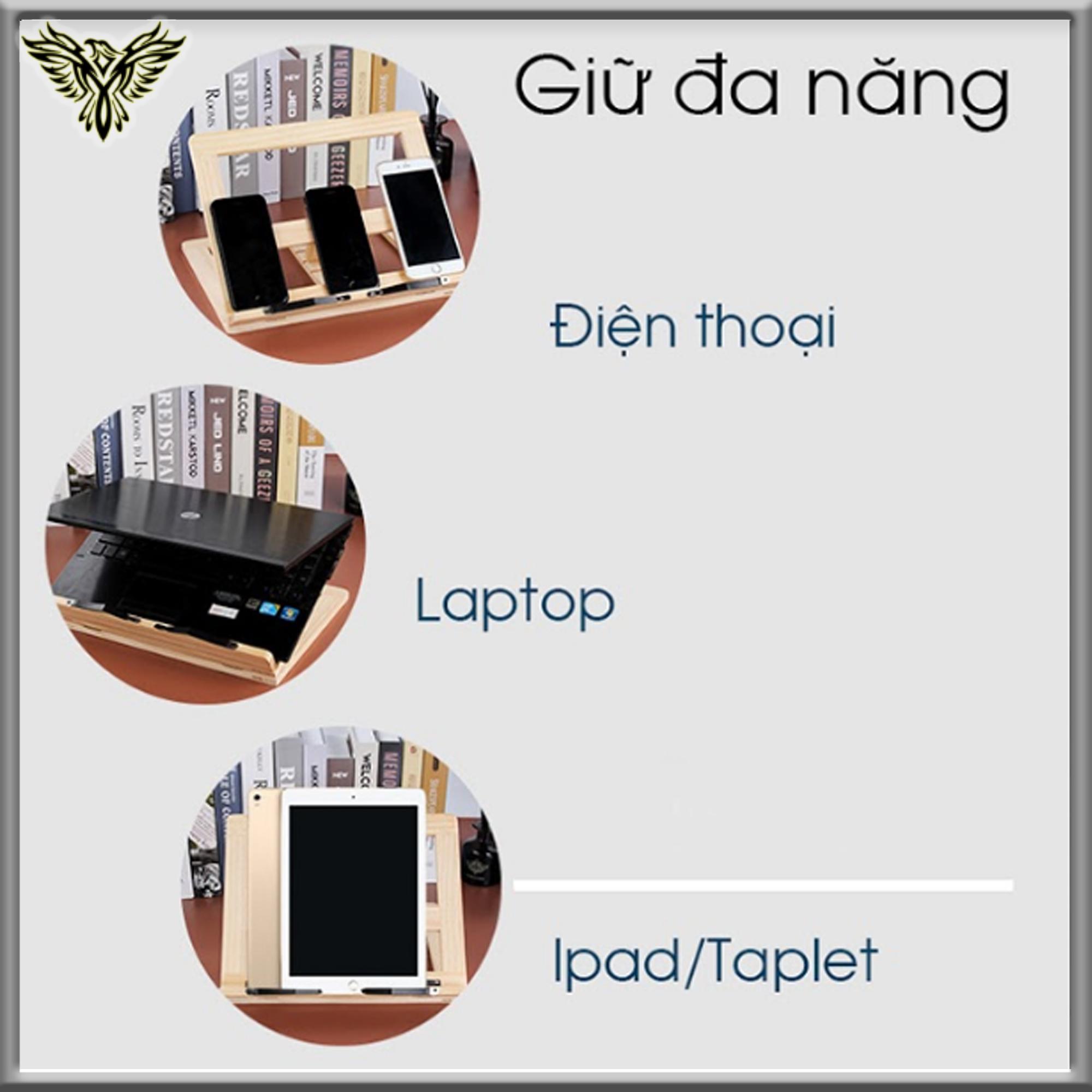 Giá đỡ đọc sách, đỡ laptop khung gỗ có khóa