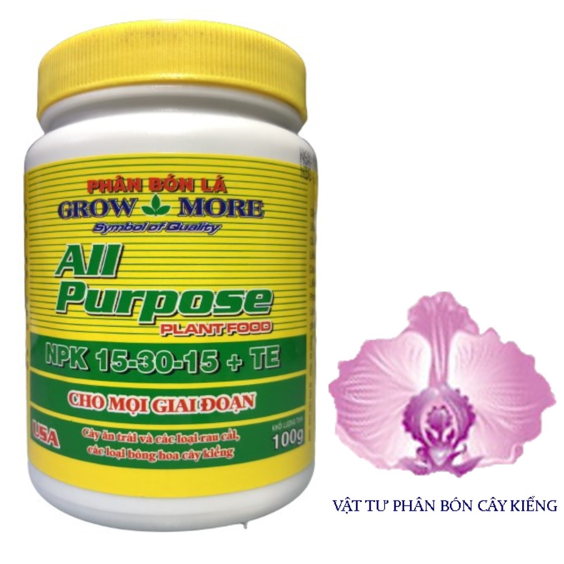 Phân bón lá grow more npk 15-30-15+te - #382a# 100g