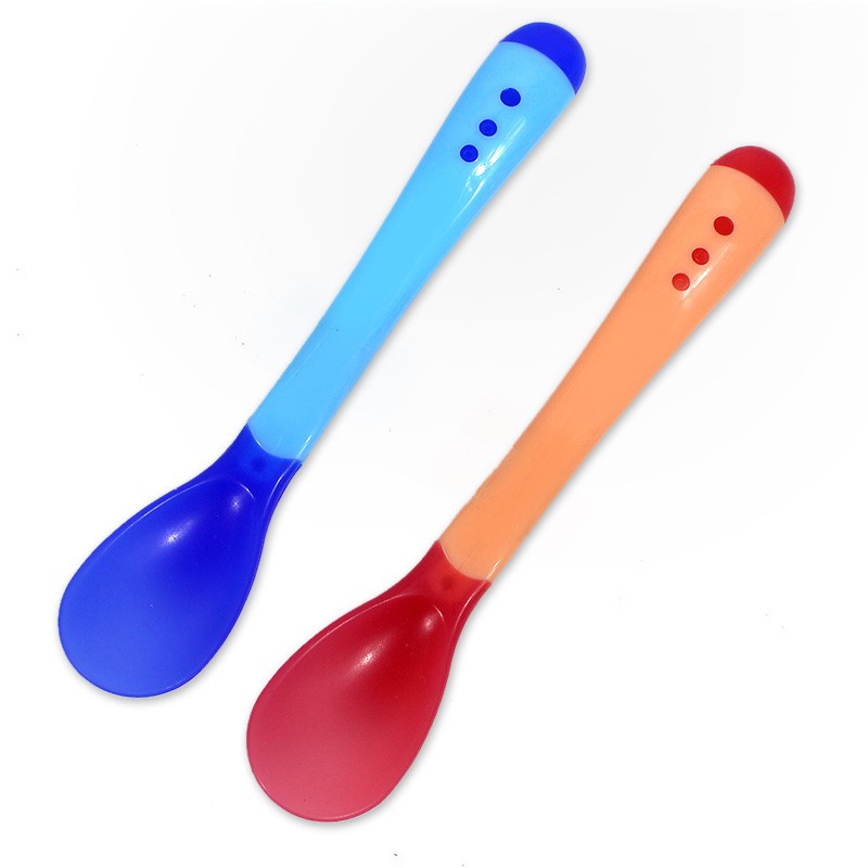 Thìa ăn dặm silicon báo nóng cho bé {Thìa báo nóng cho bé} {Thìa ăn dặm cho bé}