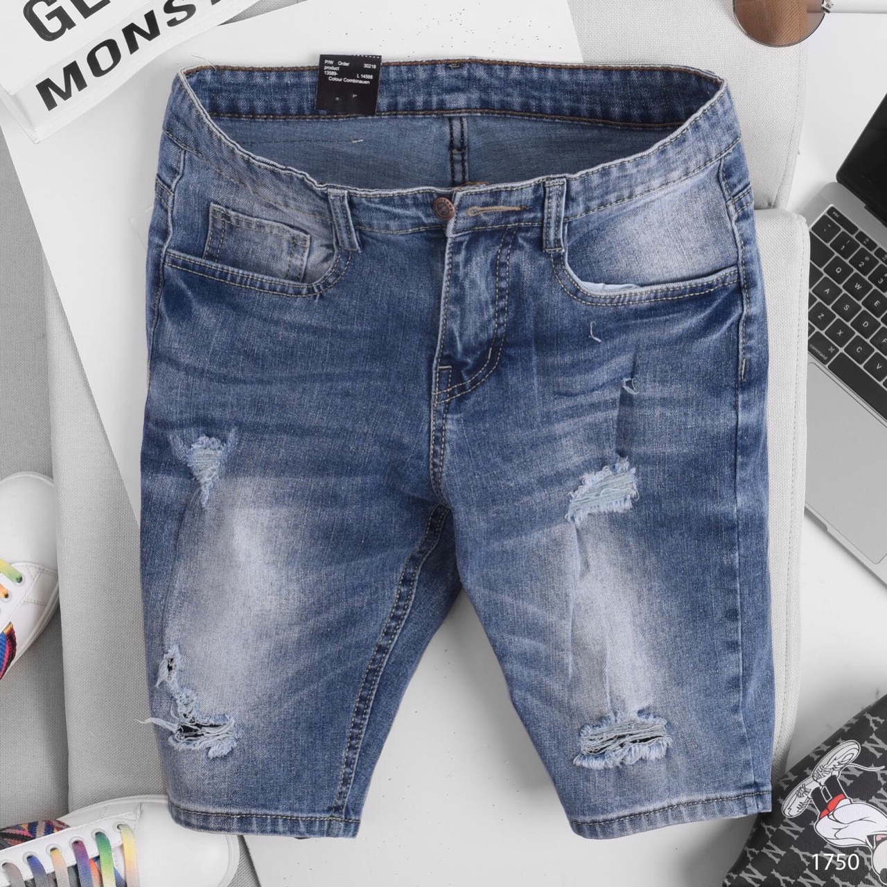 [HCM]QUẦN SHORT JEAN NAM CO GIÃN CAO CẤP  PHONG CÁCH TRẺ TRUNG THỜI TRANG BINSTORE94 (hình thật shop chụp) B32