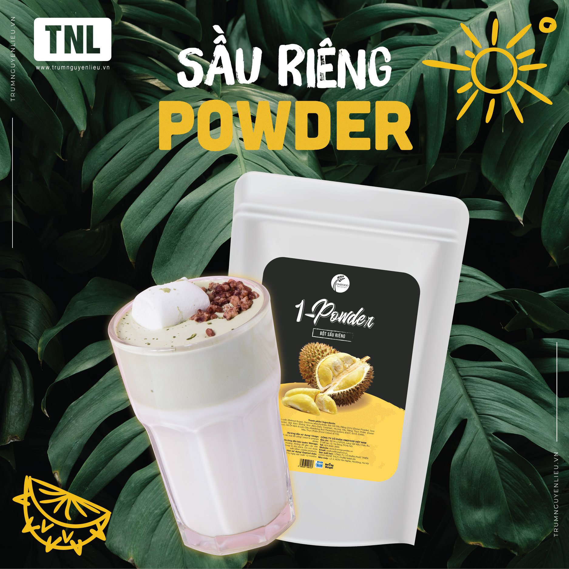 Bột Sầu riêng 1 – Powder túi 1kg