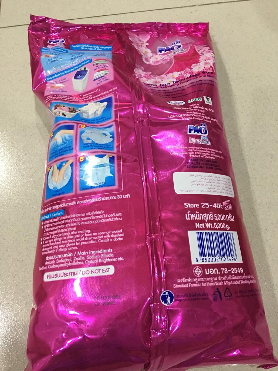 Bột giặt Pao Thái Lan 5kg