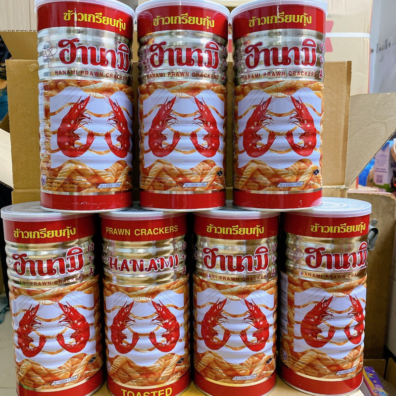 Snack Tôm Hanami Thái Lan Lon 110gr SIÊU NGON