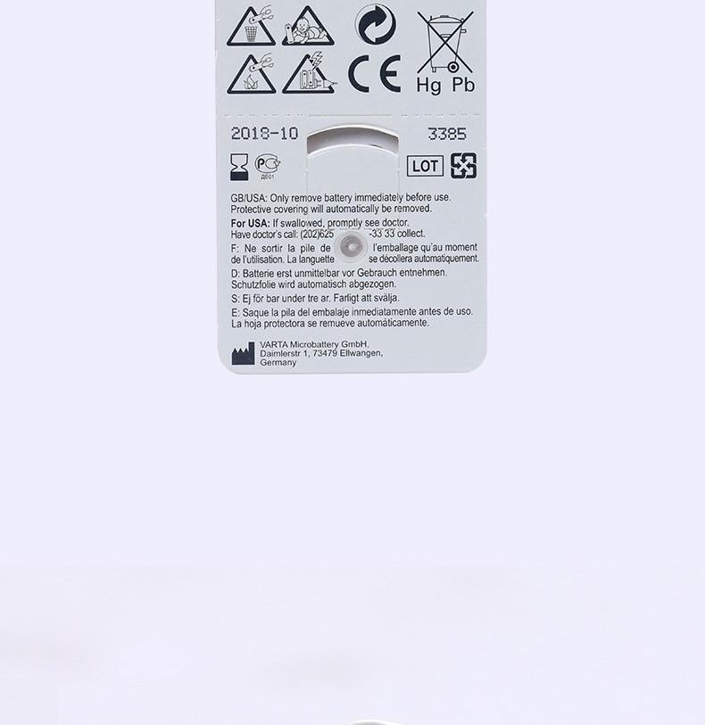 Pin máy trợ thính 10 made in germany vỉ 6 viên ( pin PR70)