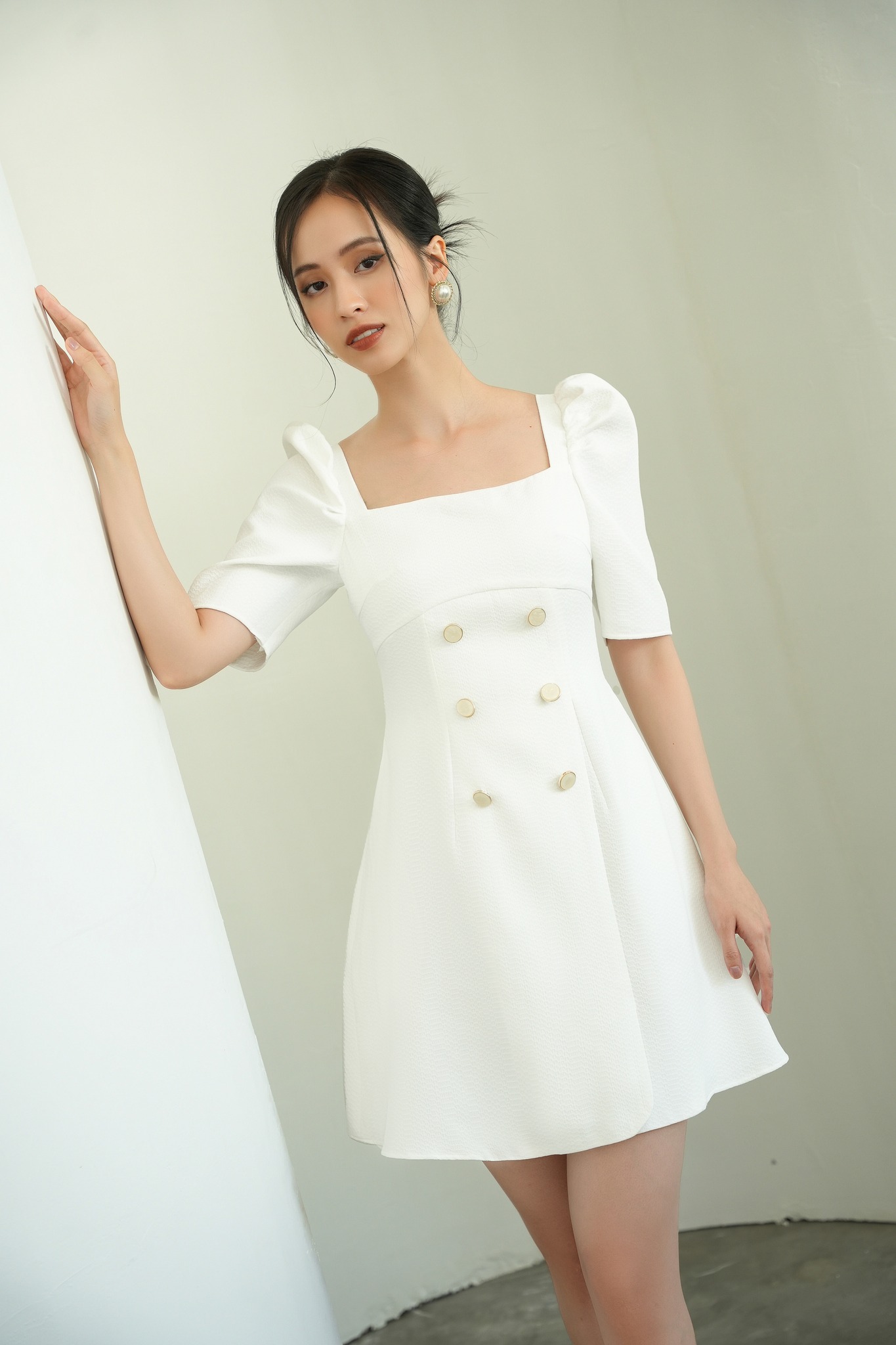 OLV - Đầm Alva Button Dress