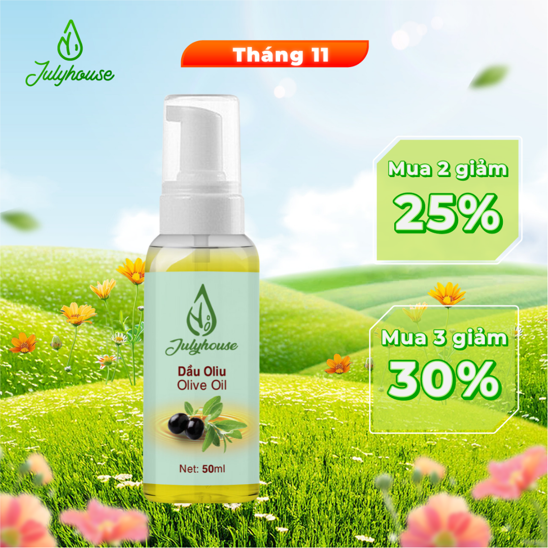 Dầu Oliu JULYHOUSE 50ml dưỡng ẩm da