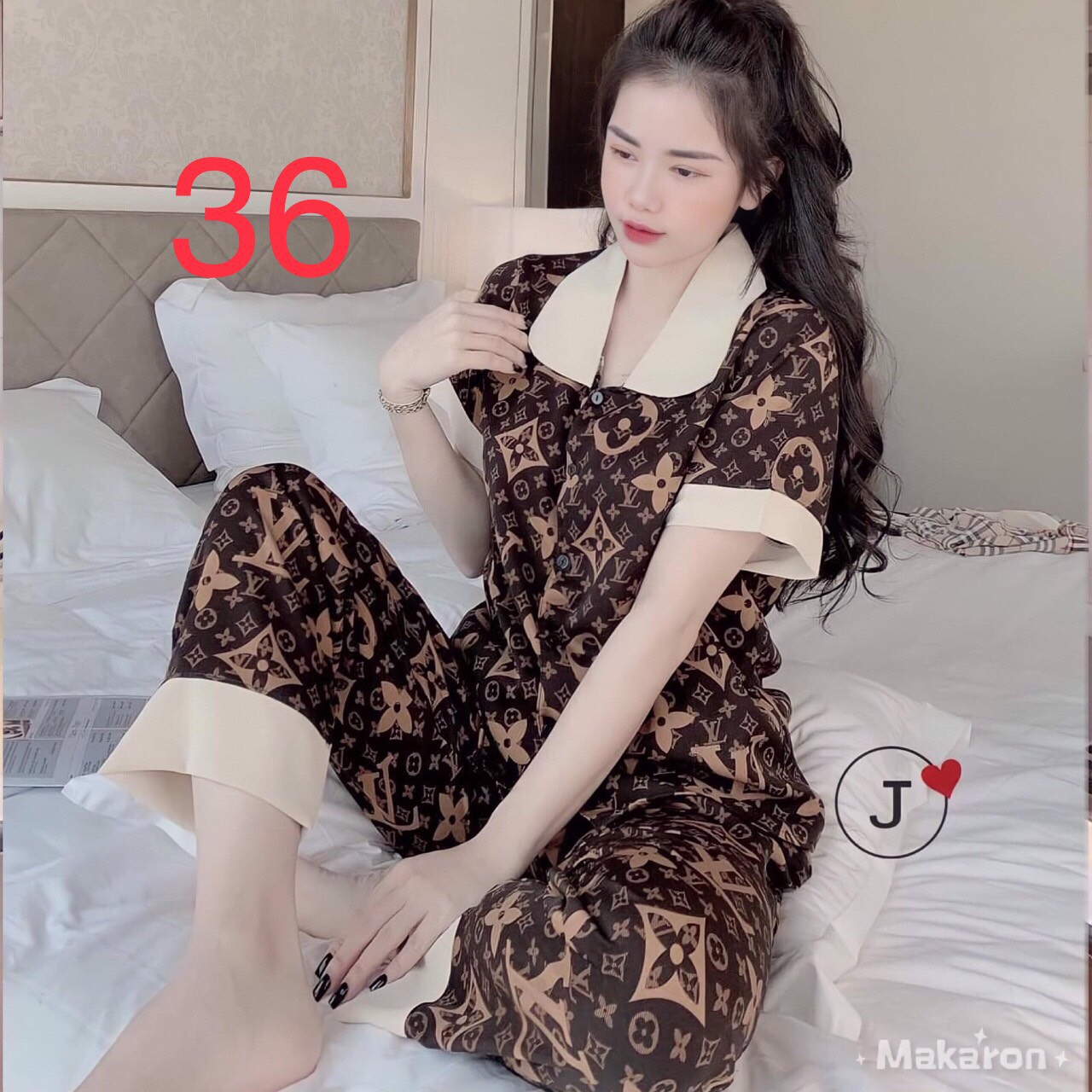 Pizama Tay Cộc Quần Dài