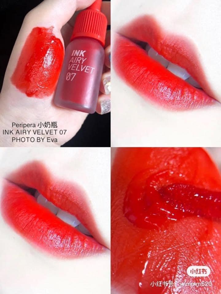 Son INK VELVET màu 07 đỏ cam