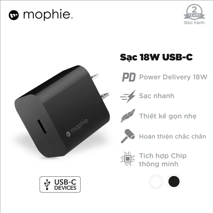 Sạc Mophie Power Delivery 18W 1 USB-C | Lazada.vn