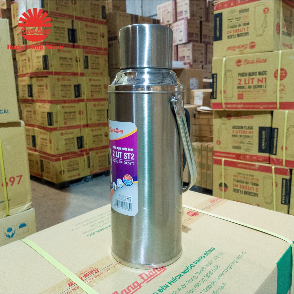 Phích đựng nước INOX 2 lít cao cấp Rạng Đông Model: RD 2035 ST2