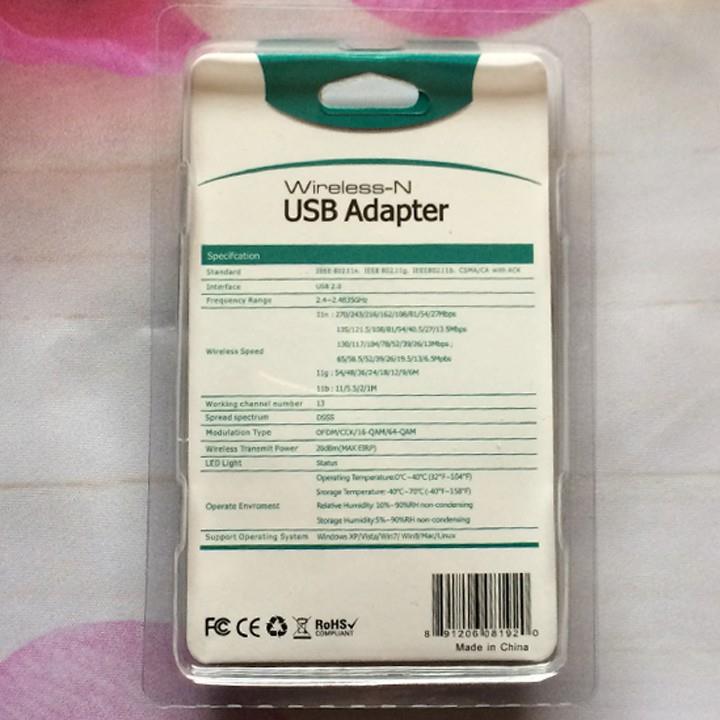 USB thu wifi tốc độ 300Mbp chipset RTL8192