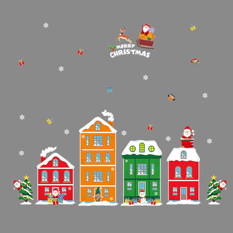 [HCM]Decal trang trí Noel - Thành Phố Sắc Màu giáng sinh
