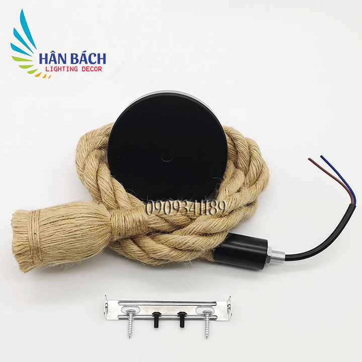 [HCM]Đèn thả dây thừng một dây 1m