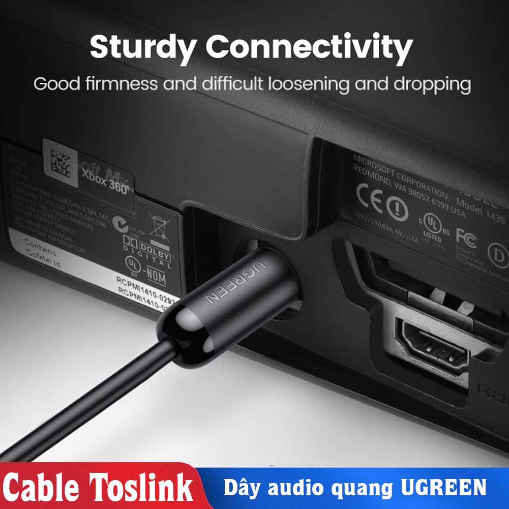 Dây audio quang (Toslink, Optical) chuẩn ugreen