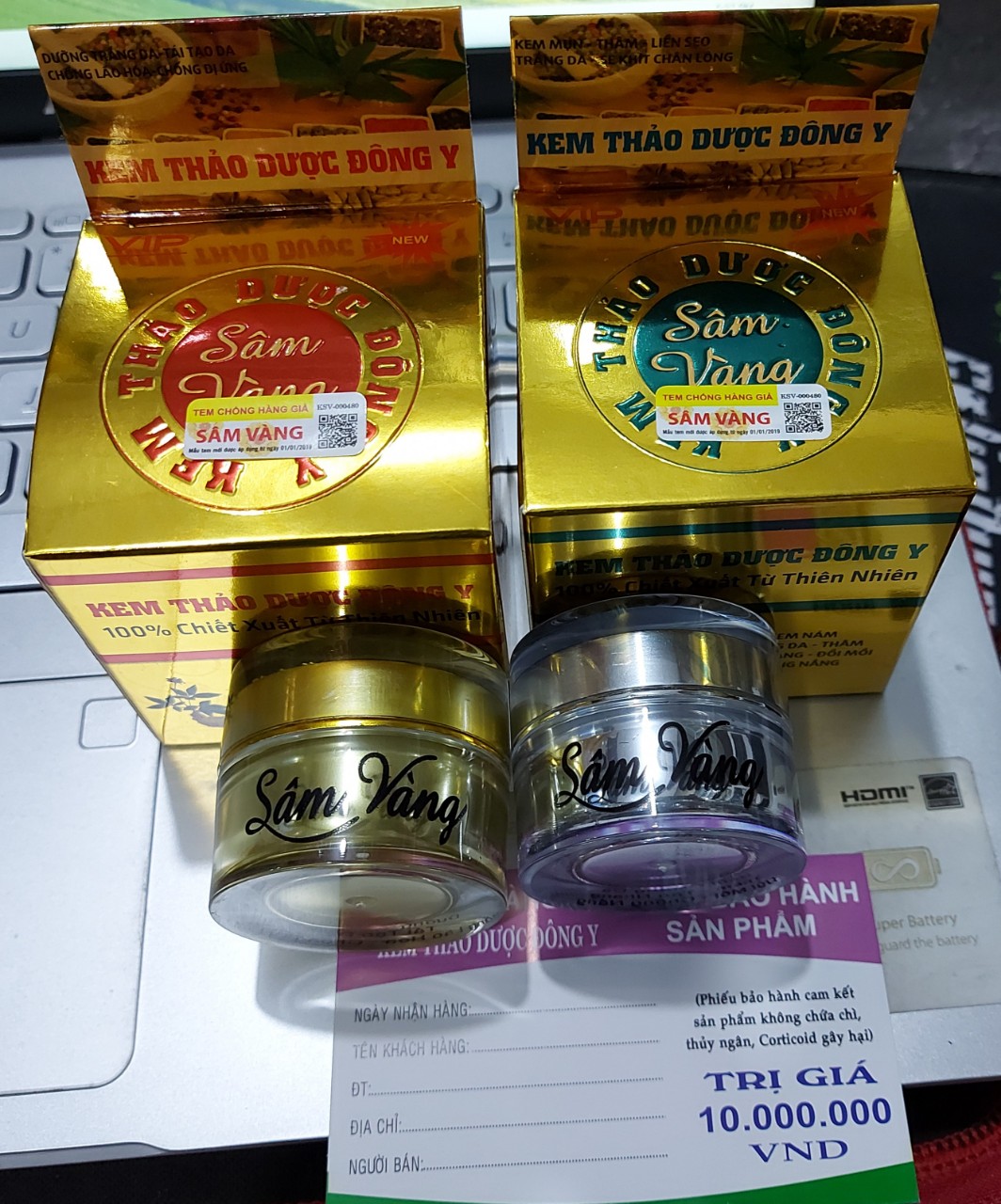 kem thảo dược đông y sâm vàng