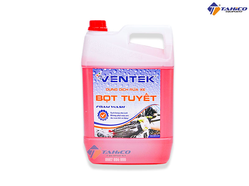 Dung dịch rửa xe bọt tuyết Ventek 5 lít