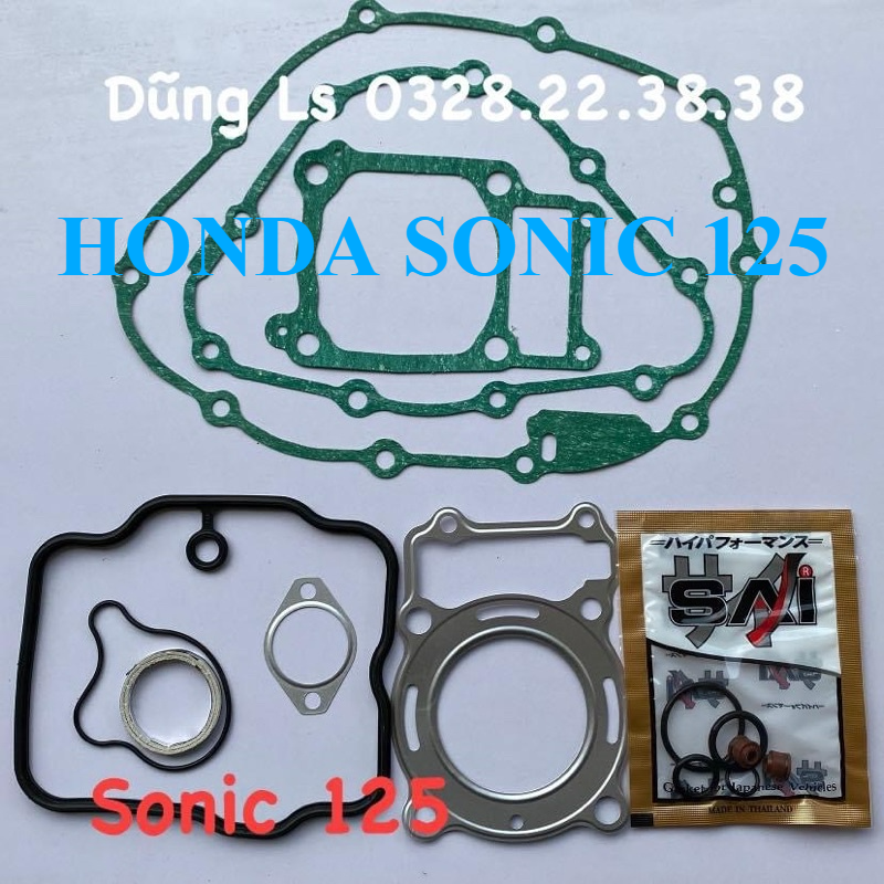 Full bộ gioăng sonic 125, bộ ron sonic 125 Thailand, bộ roang sonic 125 cc