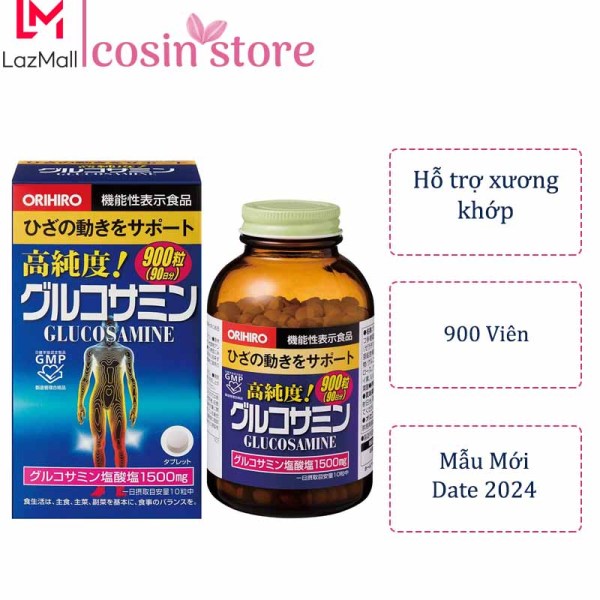 Viên uống bổ xương khớp Glucosamine Orihiro 900 viên - Hỗ trợ cải thiện sức khỏe xương khớp - Cosin Store