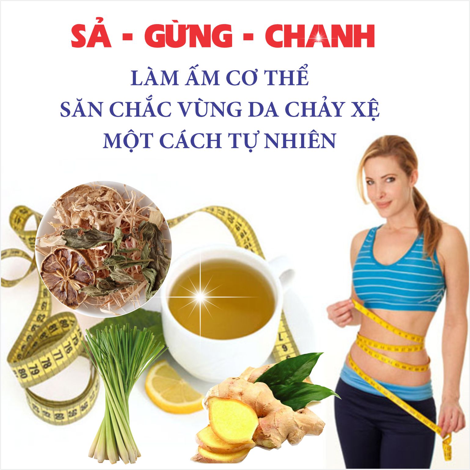 Sả Gừng Chanh giảm cân hiệu quả 10 gói